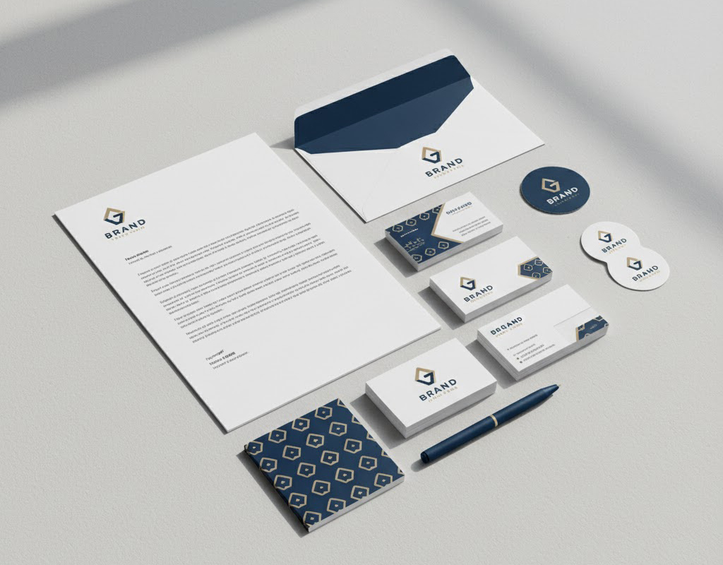 Illustrazione Materiale Coordinato Stampato