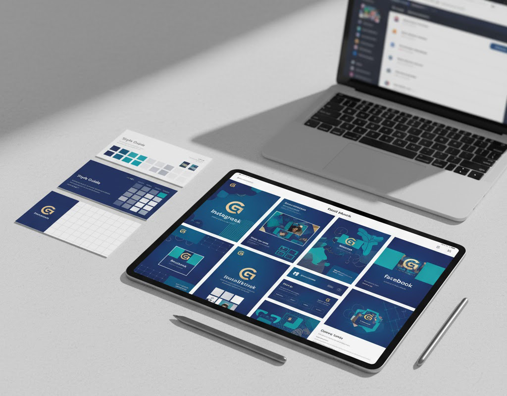 Illustrazione Social Media Kit